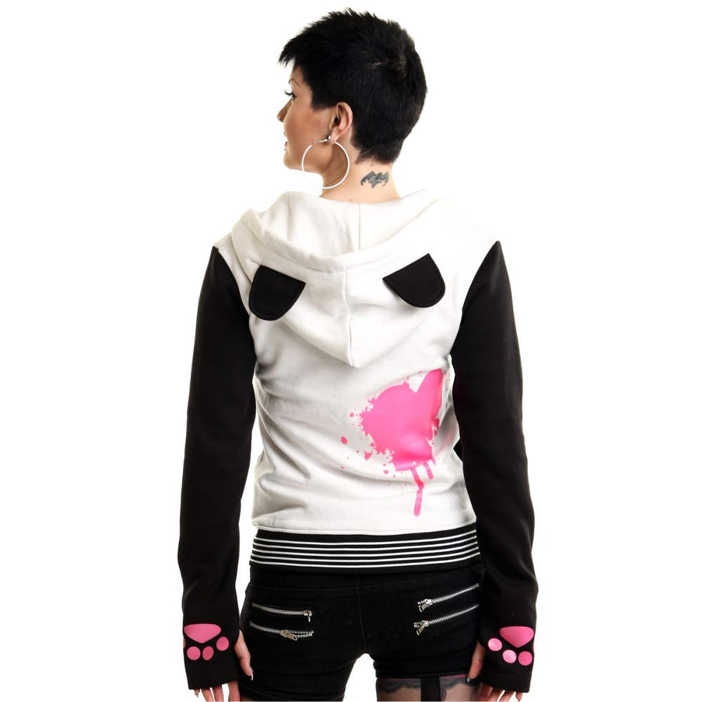 Poizen Industries - KP MASE Veste zip à capuche - Noir/Blanc